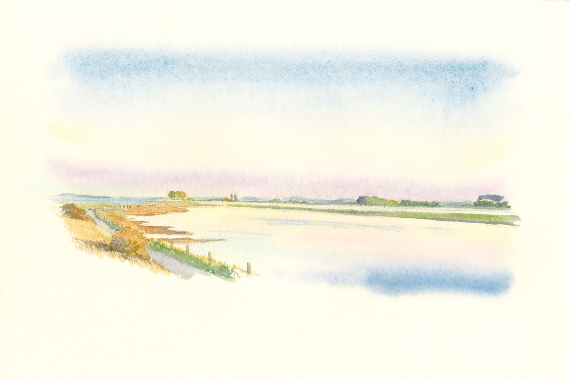 Strandsee im Herbslicht